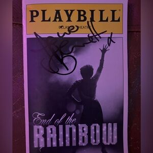 Autographed playbill from the 2012 Broadway cast of End of the Rainbow
